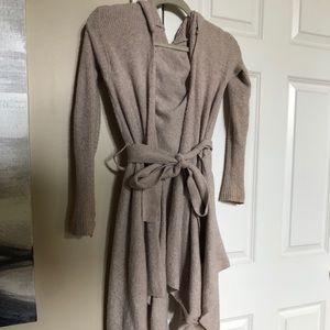 Free People Beige Cardigan with Hood - XS
